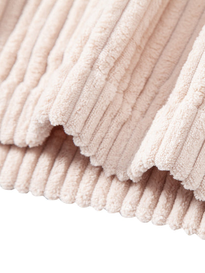 Ribbed Corduroy Relaxed Hoodie