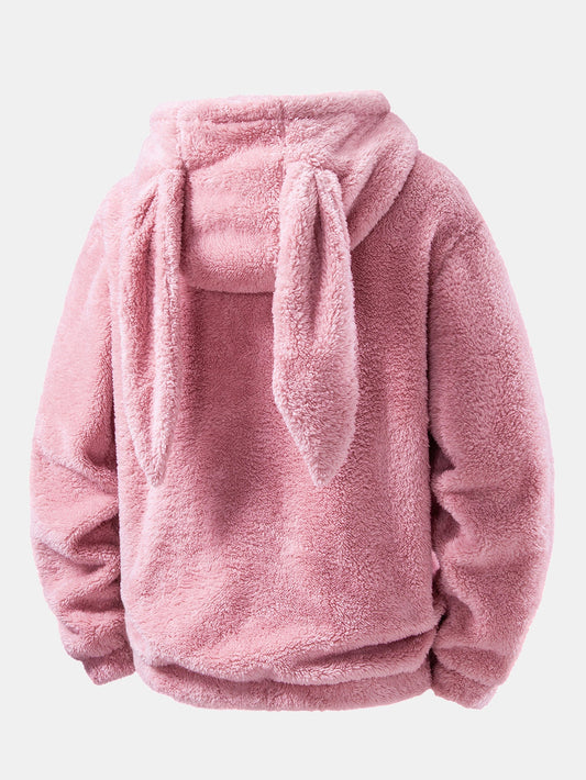Bunny Ear Plush Hoodie