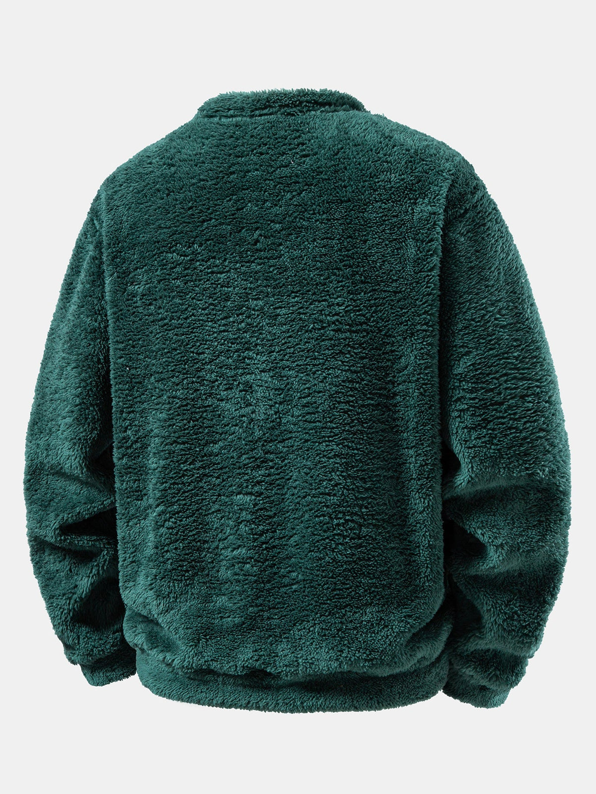 Embroidered Cat Colourful Teddy Fleece Sweatshirt