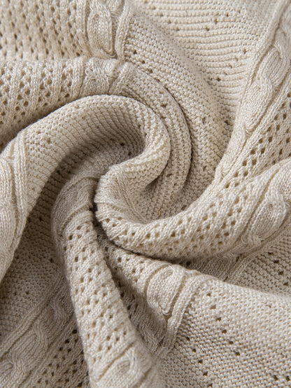 Textured Linen Knit Polo