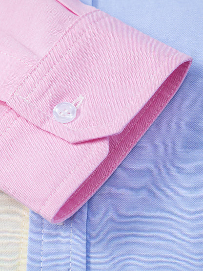 Colour Block Button-Down Oxford Shirt