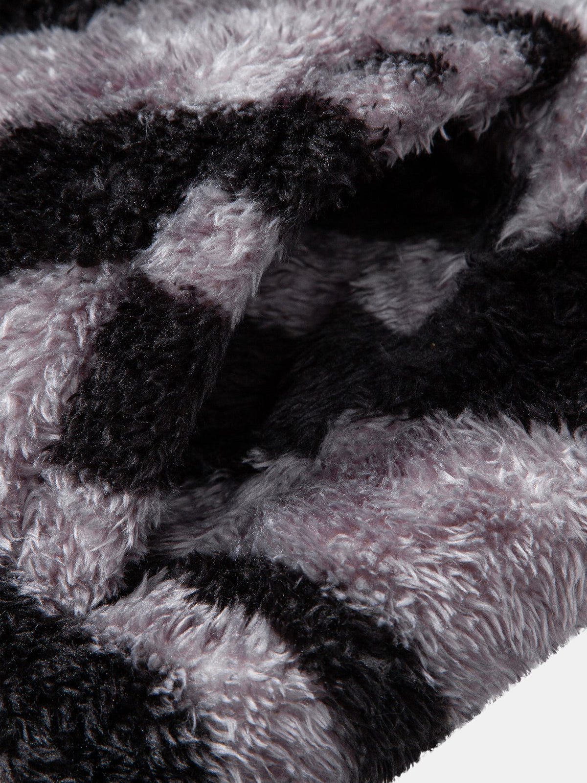 Colour Block Animal Print Teddy Zip Jacket