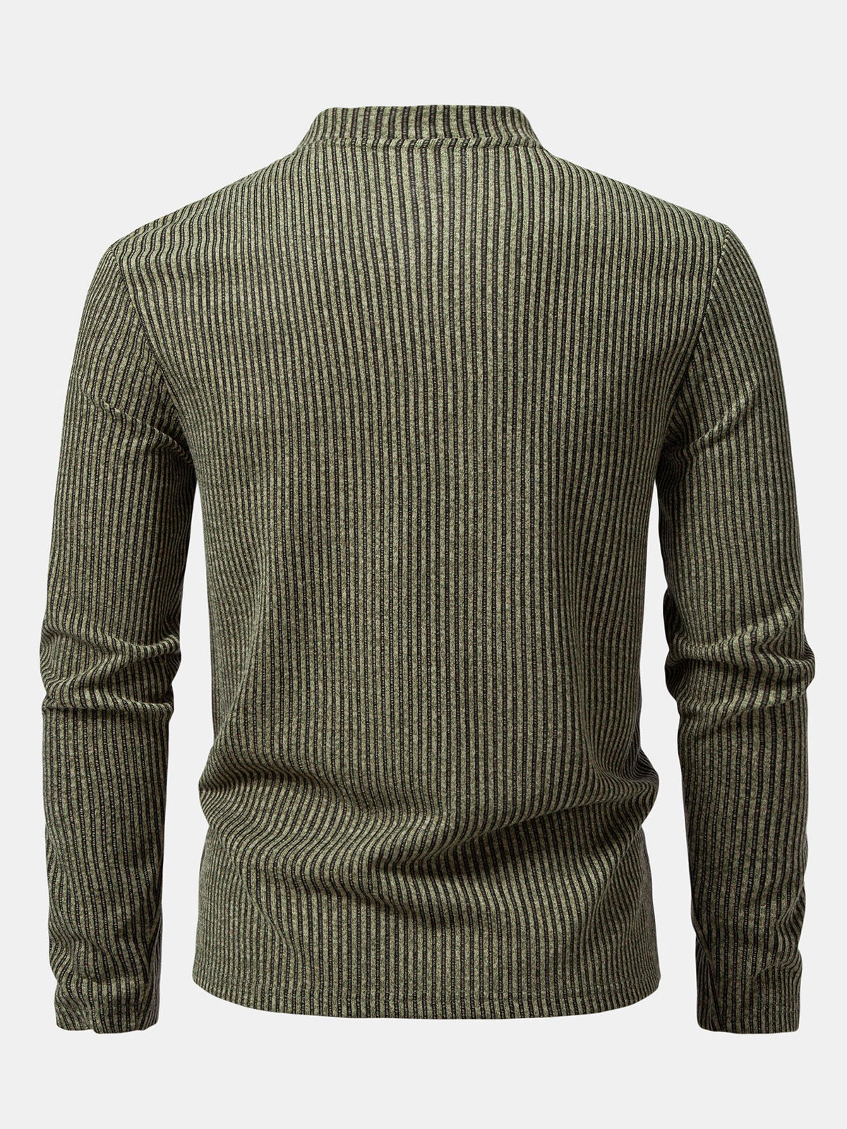 Ribbed Knit Long Sleeve Henley