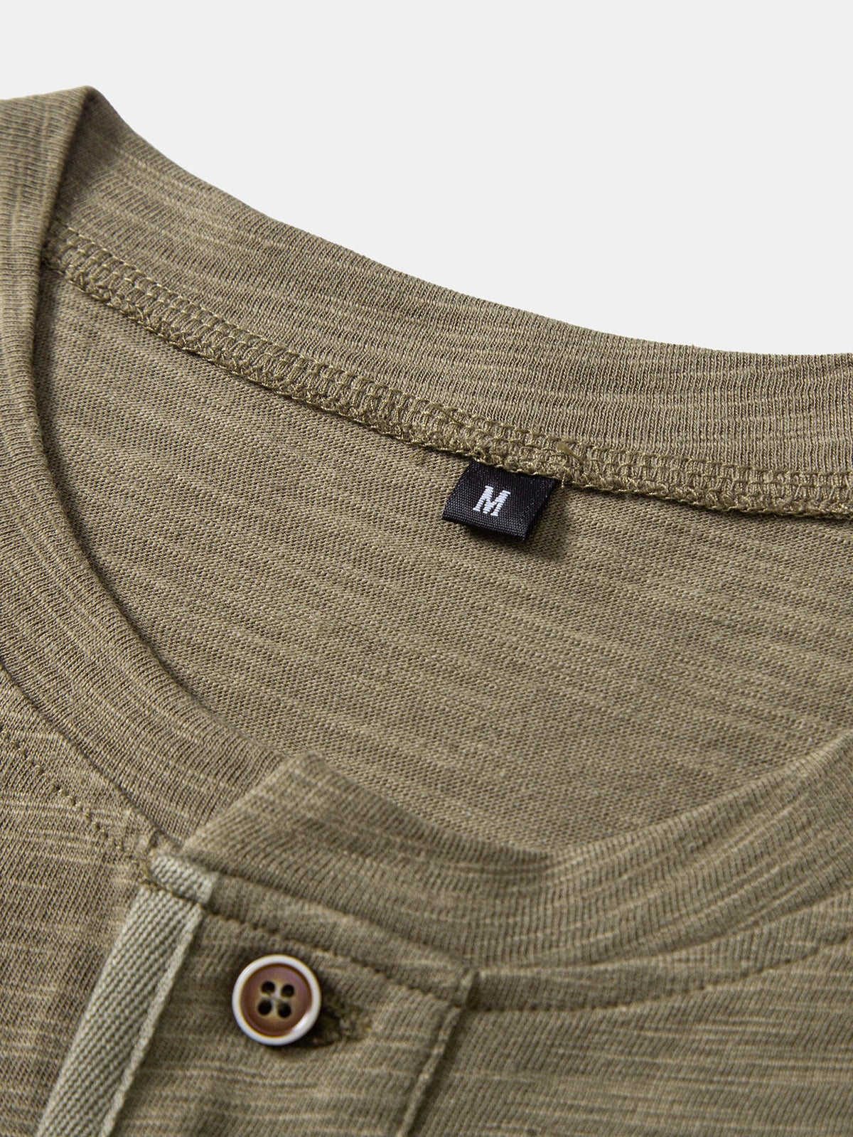 Textured Cotton Henley T-Shirt