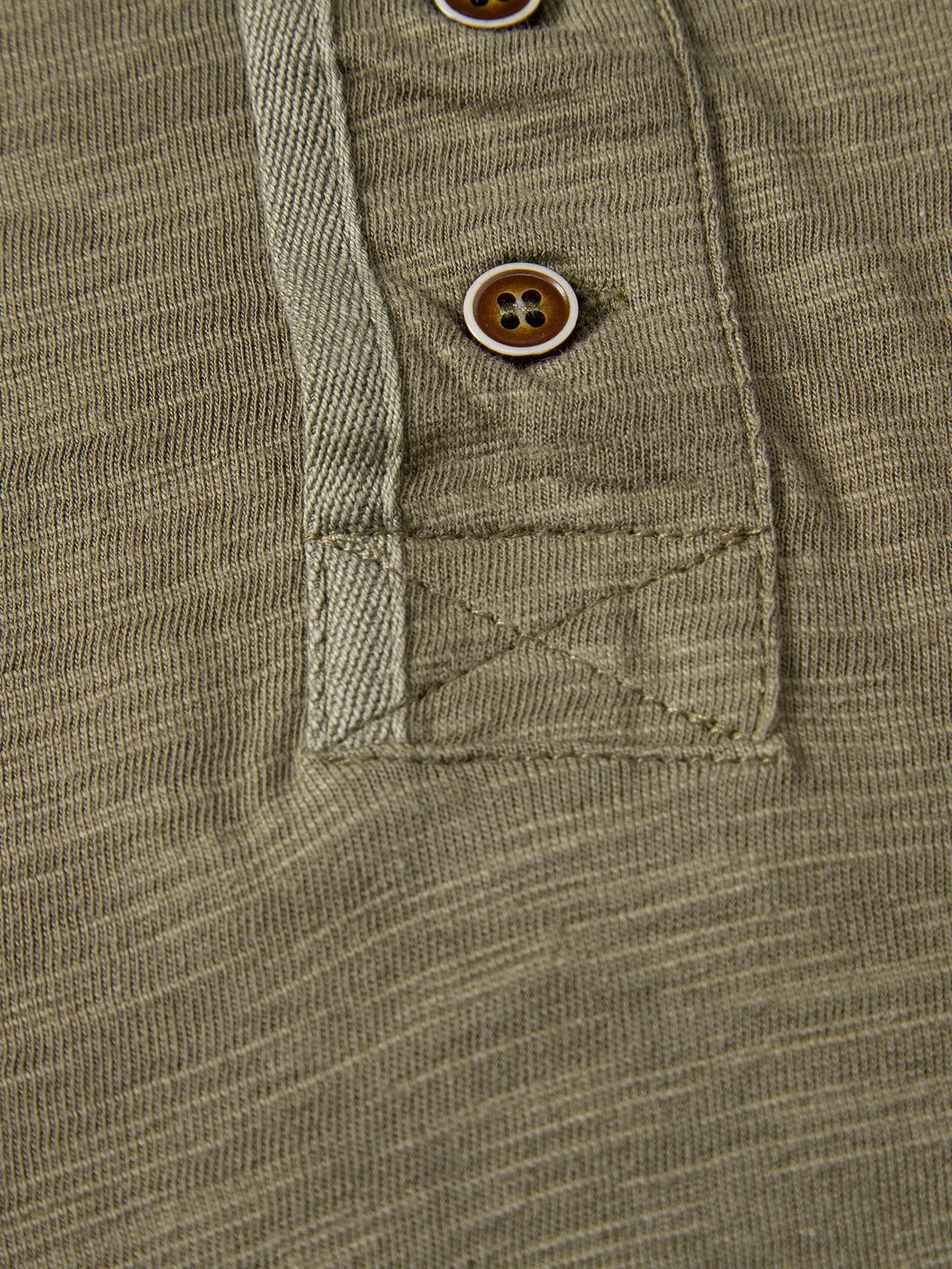 Textured Cotton Henley T-Shirt