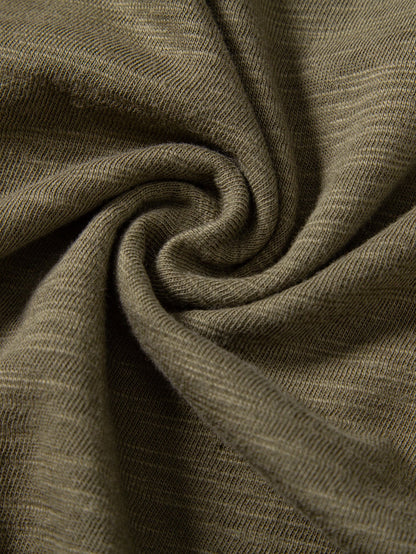 Textured Cotton Henley T-Shirt