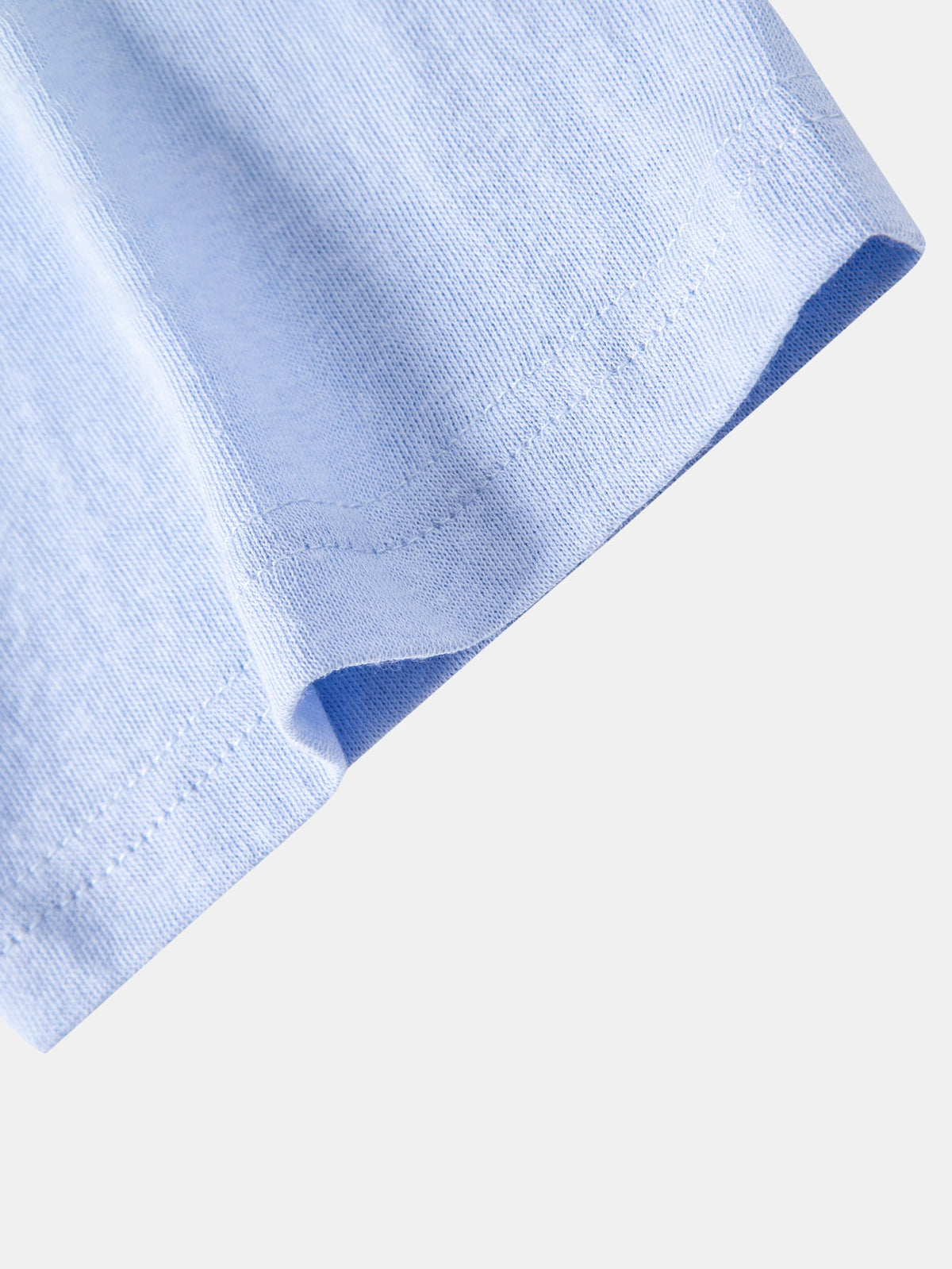 Lightweight Linen-Look Deep Notch Neck T-Shirt
