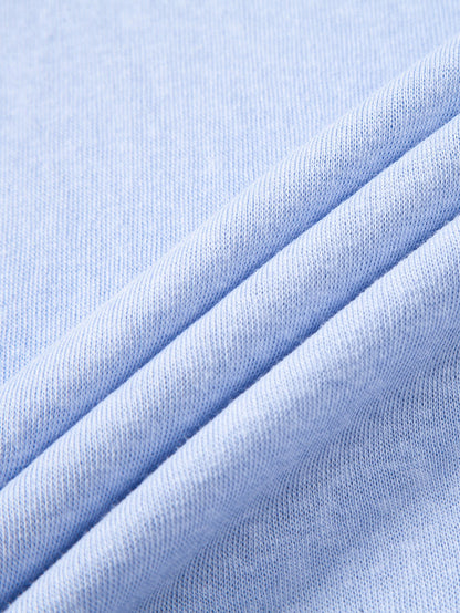 Lightweight Linen-Look Deep Notch Neck T-Shirt