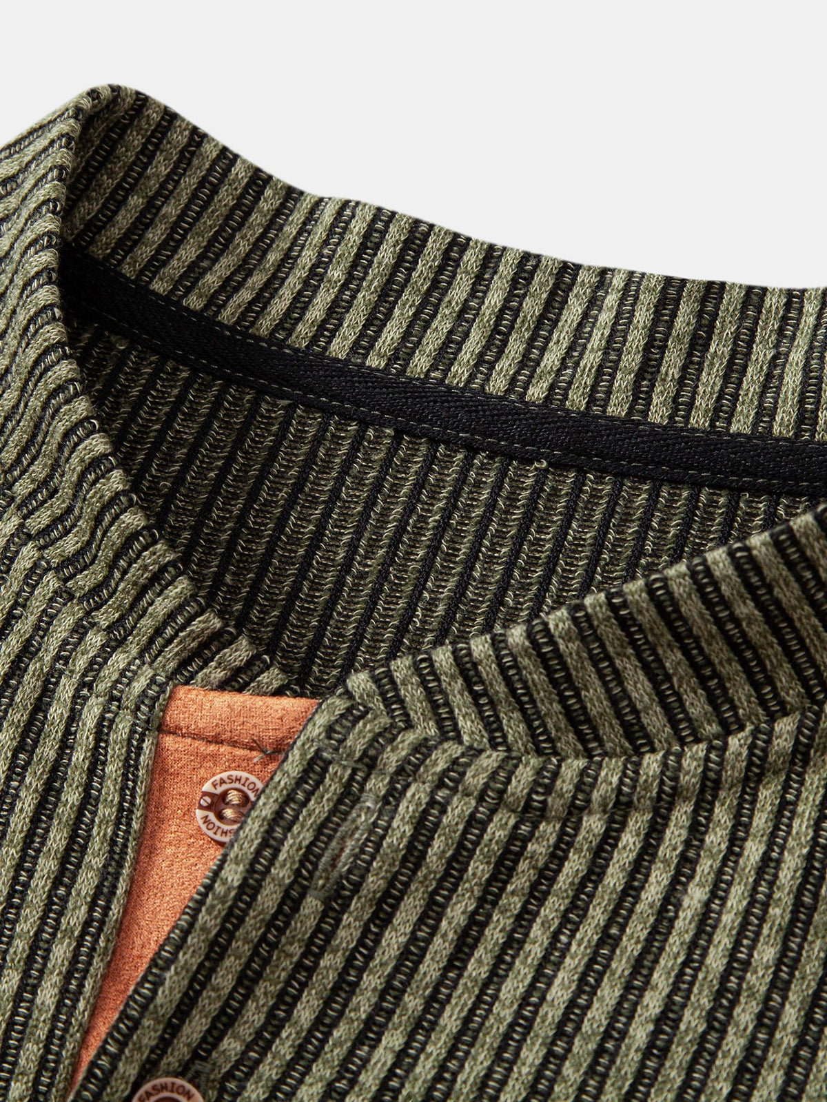 Ribbed Knit Long Sleeve Henley