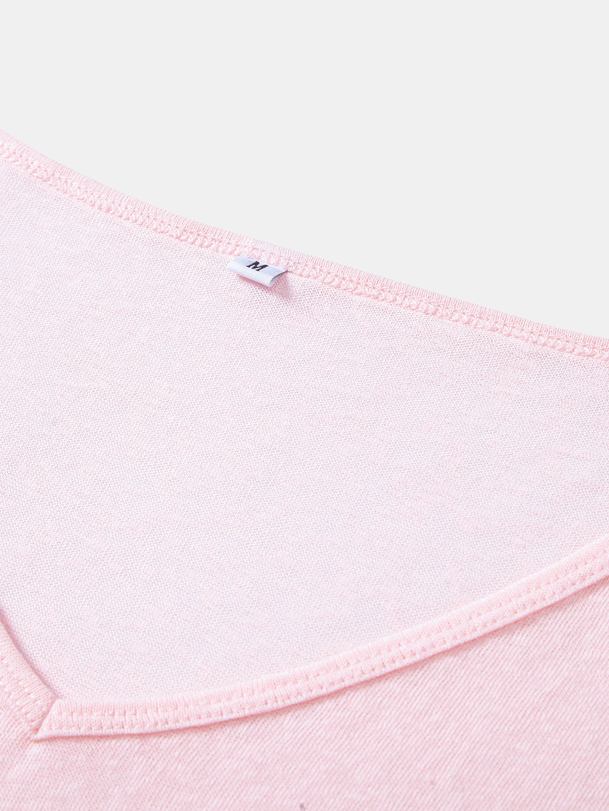 Lightweight Linen-Look V-Neck Long Sleeve T-Shirt