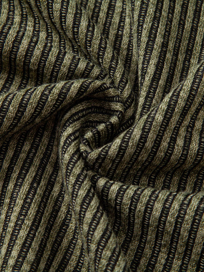 Ribbed Knit Long Sleeve Henley