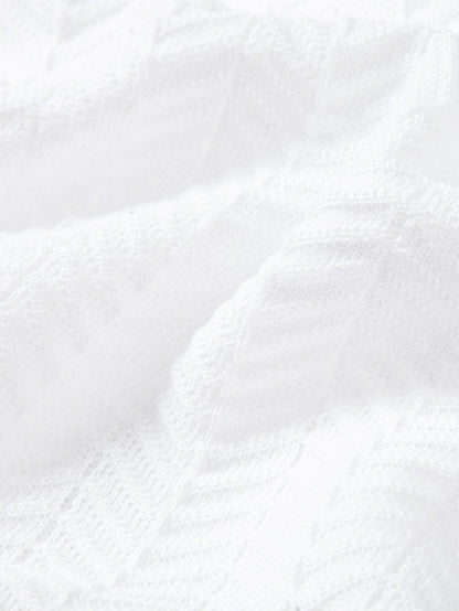 Contrast Jacquard Textured V-Neck Knit Polo