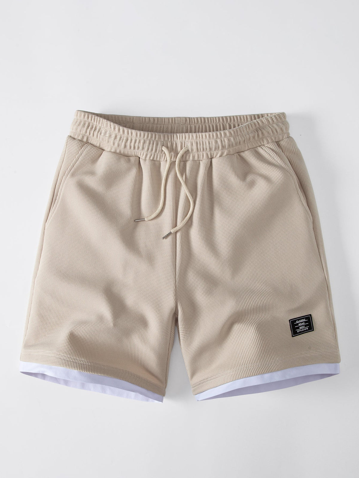 2-in-1 Waffle Notch Neck T-Shirt & 7" Shorts Set