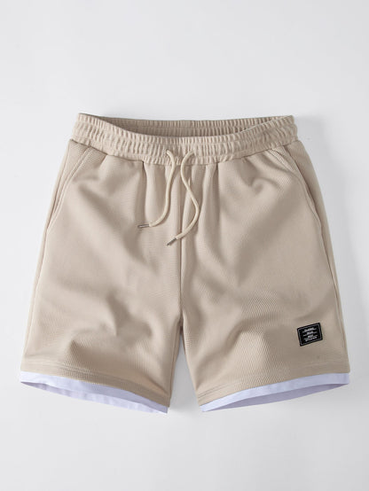 2-in-1 Waffle Notch Neck T-Shirt & 7" Shorts Set