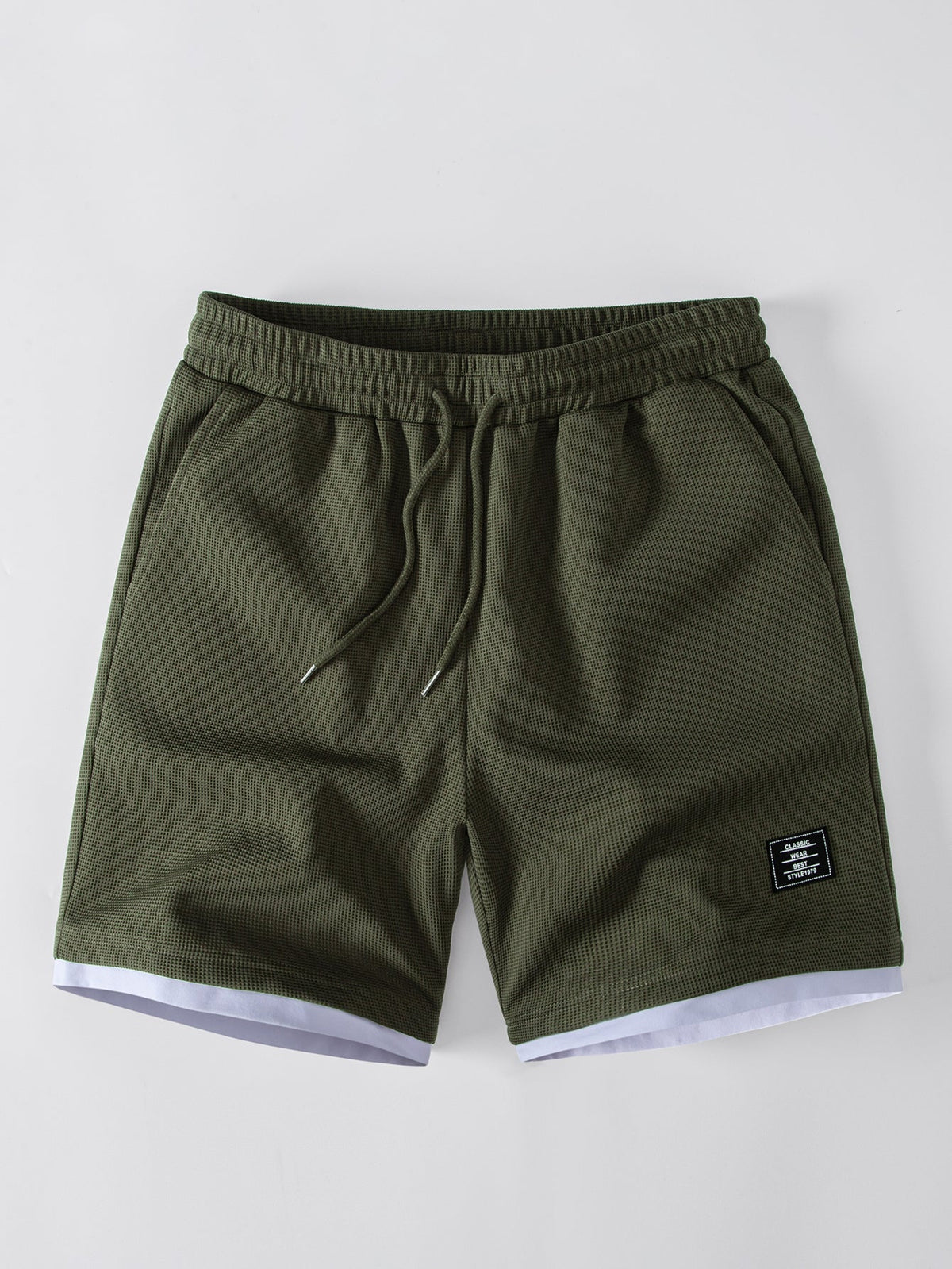 2-in-1 Waffle Notch Neck T-Shirt & 7" Shorts Set