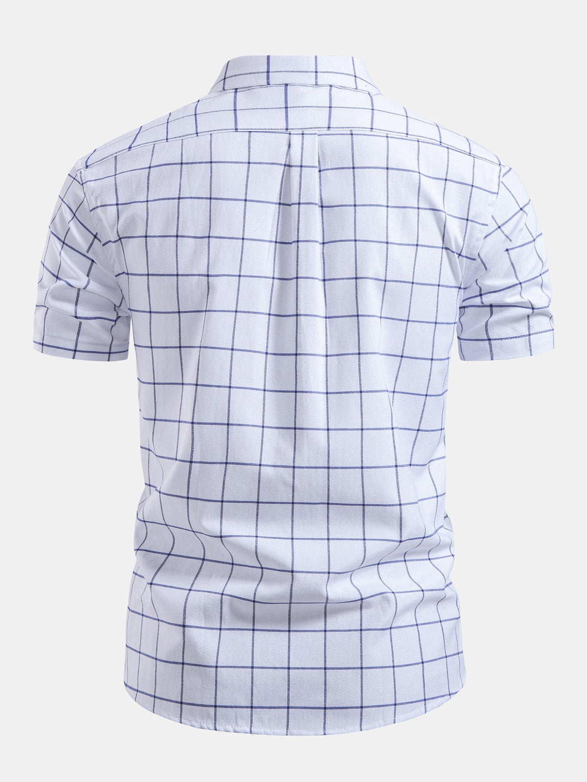 Camisa xadrez de algodão com botões