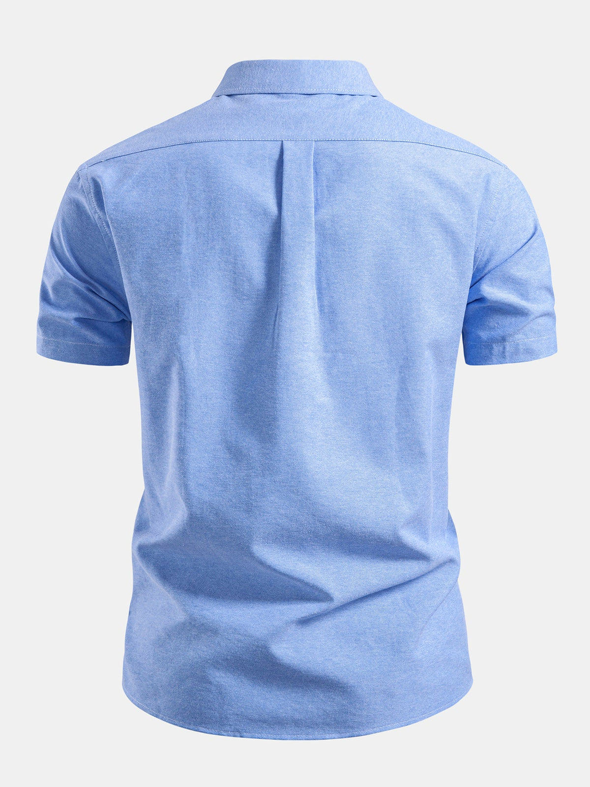 Camisa Oxford de algodão listrado com botões e contraste