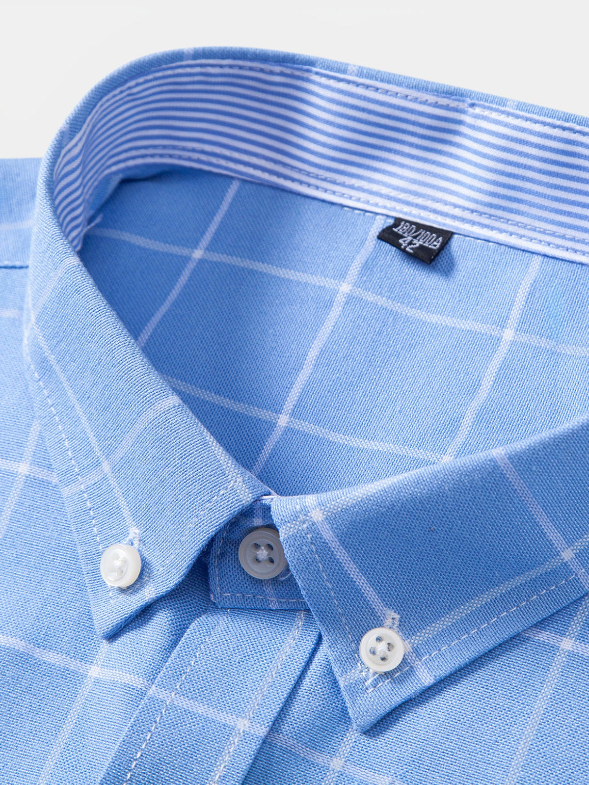 Camisa xadrez de algodão com botões