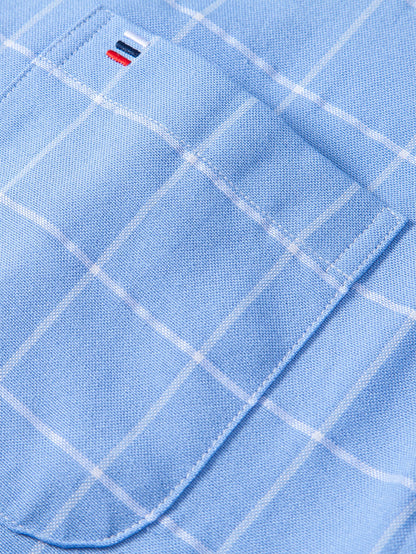 Camisa xadrez de algodão com botões