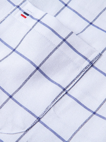 Camisa xadrez de algodão com botões