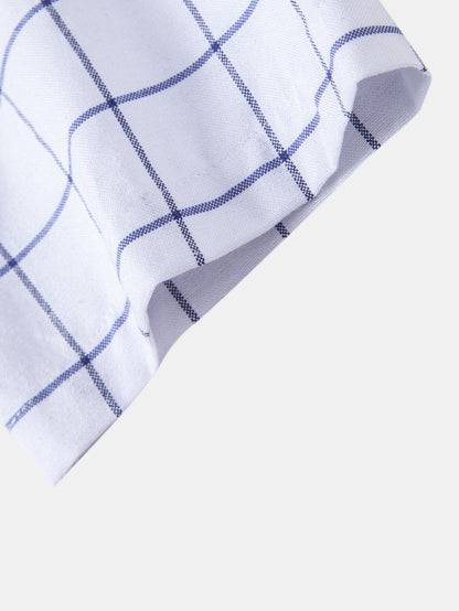 Camisa xadrez de algodão com botões
