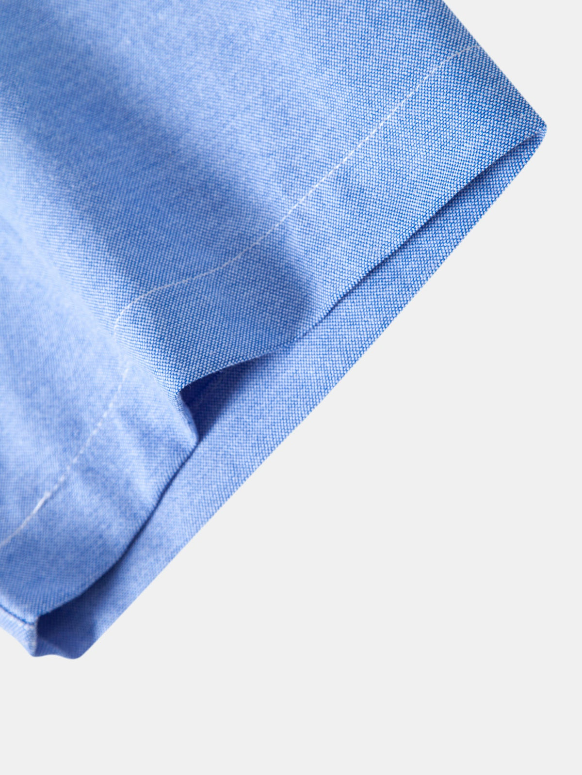 Camisa Oxford de algodão listrado com botões e contraste