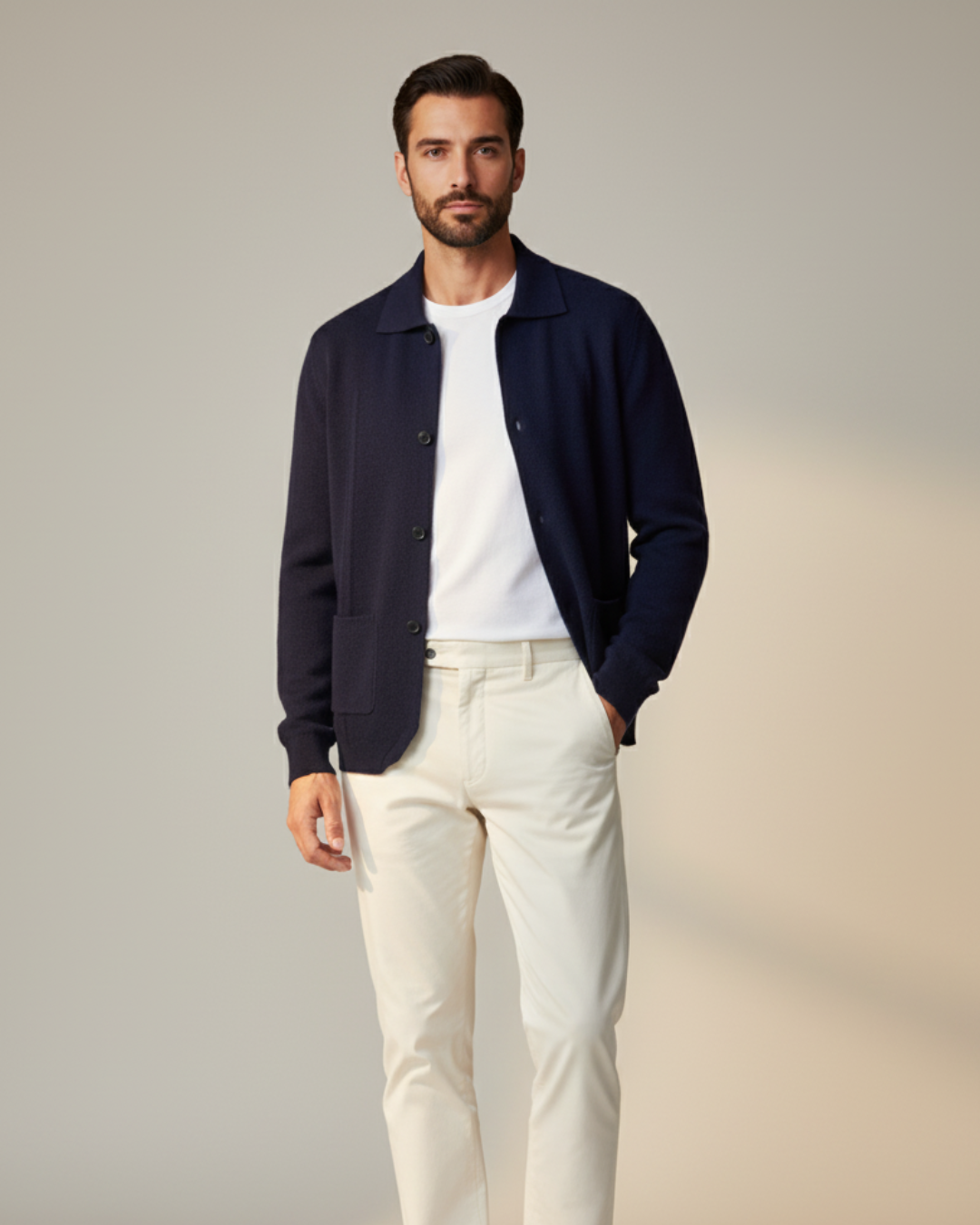 Pemberton Merino Button Overshirt