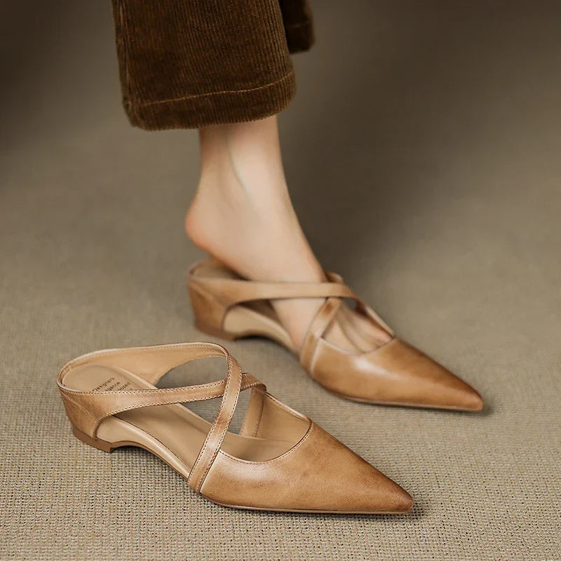 Goldie Leather Mules
