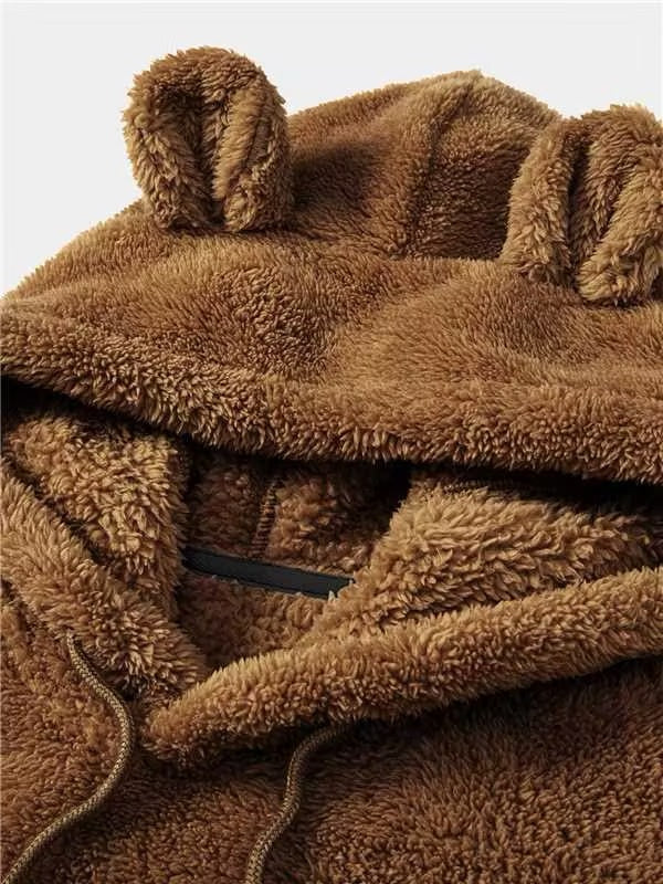 Bear Ear Plush Hoodie