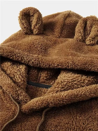 Bear Ear Plush Hoodie
