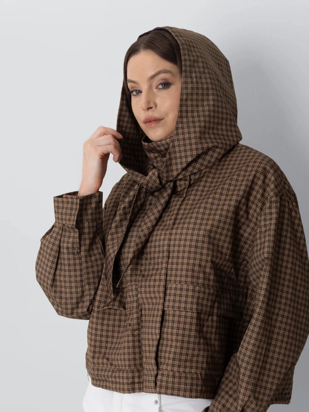 STM-TEX™ Funnel Collar Waterproof Bomber Jacket With Optional Hooded Scarf