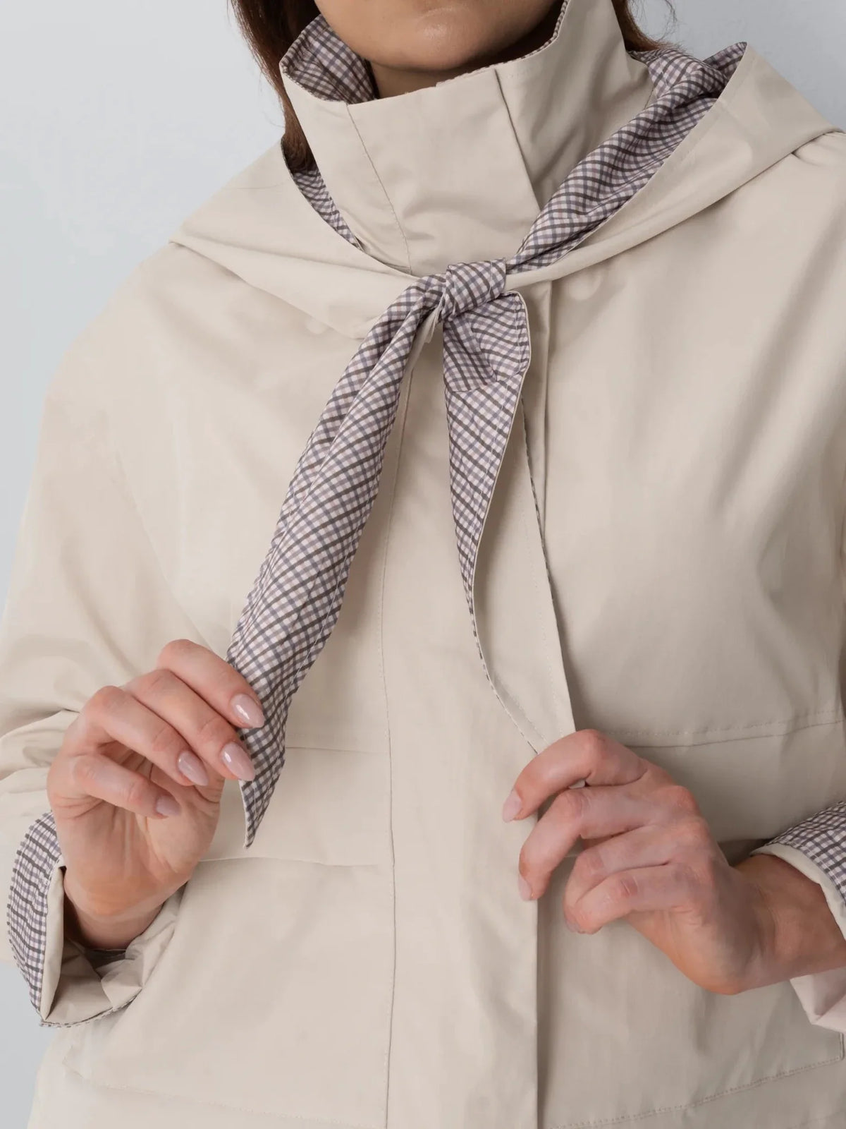 STM-TEX™ Funnel Collar Waterproof Bomber Jacket With Optional Hooded Scarf