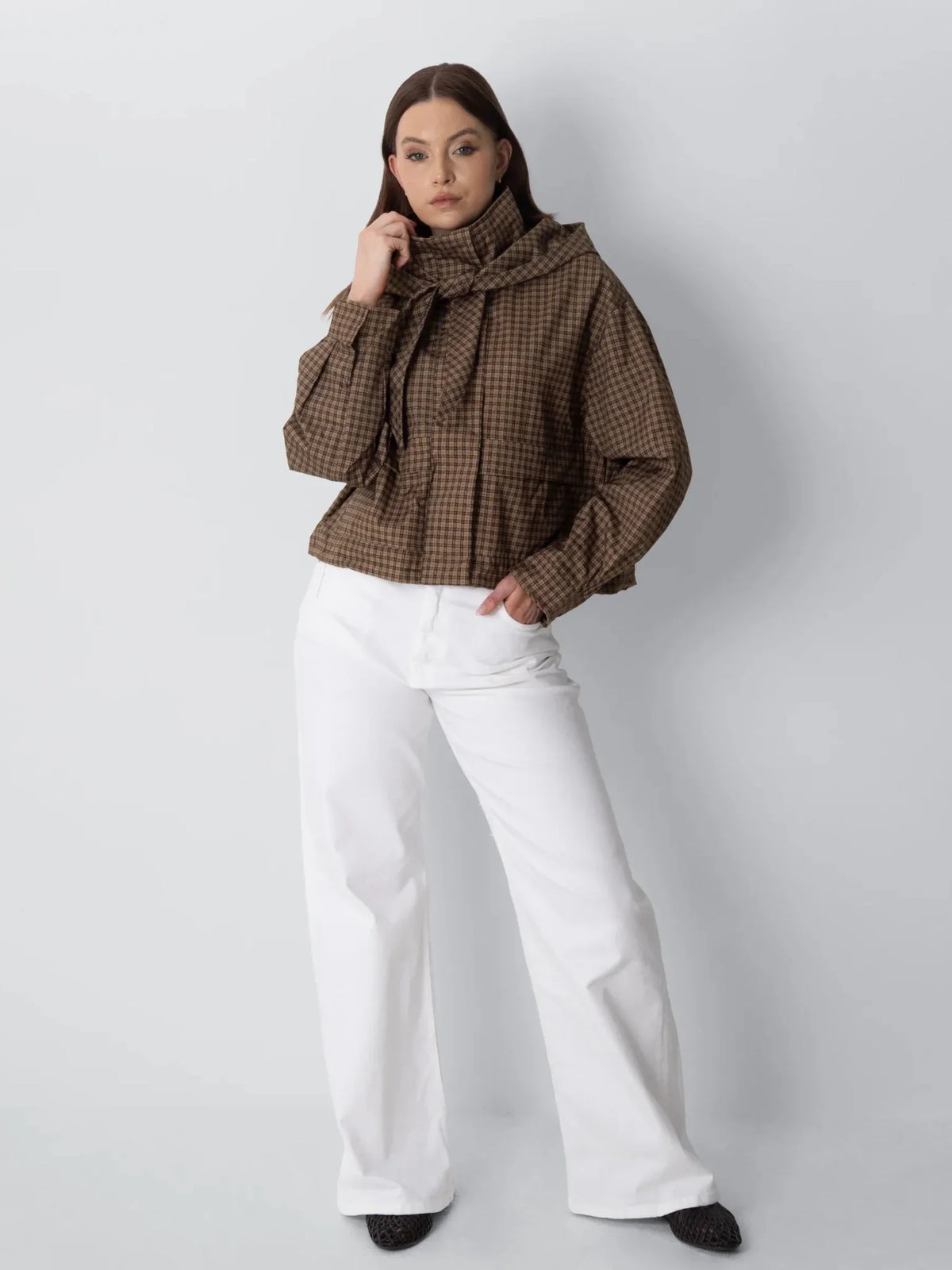 STM-TEX™ Funnel Collar Waterproof Bomber Jacket With Optional Hooded Scarf