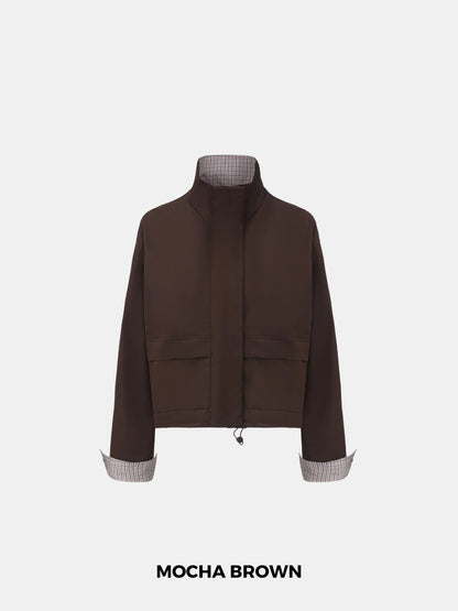 STM-TEX™ Funnel Collar Waterproof Bomber Jacket With Optional Hooded Scarf