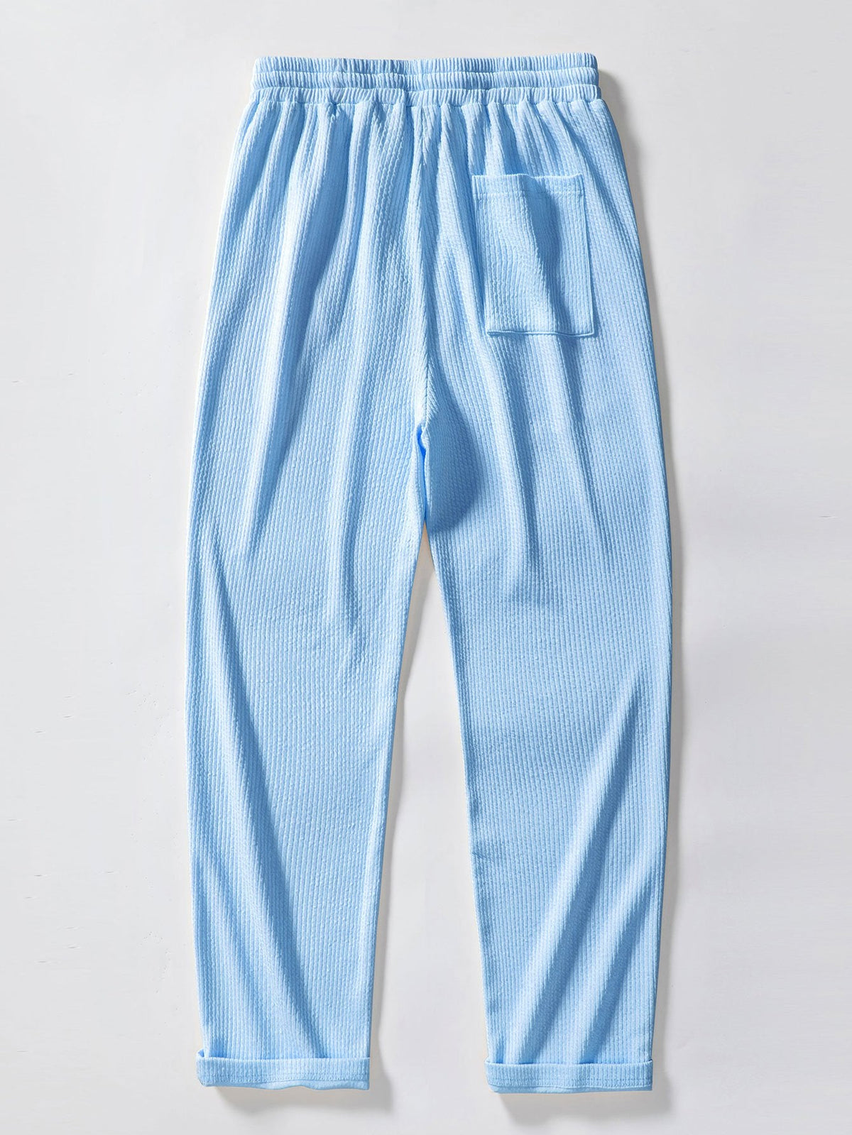 Calça Canelada de Perna Reta