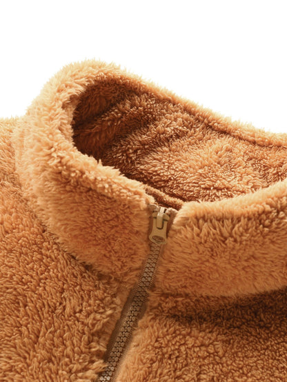 Moletom Teddy com Zíper até a metade