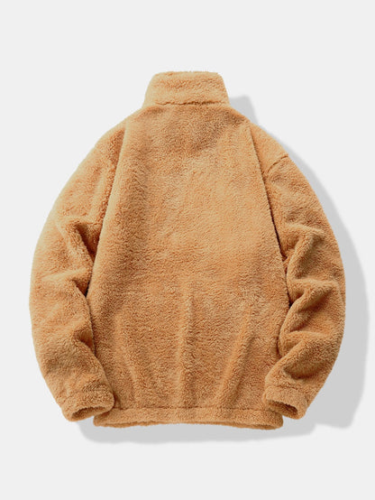 Moletom Teddy com Zíper até a metade