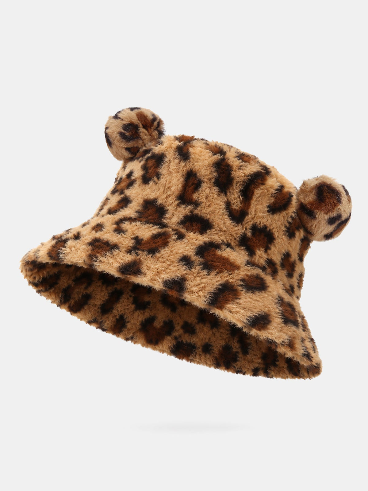 Bear Ear Faux Fur Winter Bucket Hat