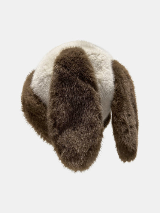 Floppy Bunny Ear Faux Fur Winter Bucket Hat