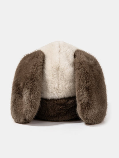Floppy Bunny Ear Faux Fur Winter Bucket Hat