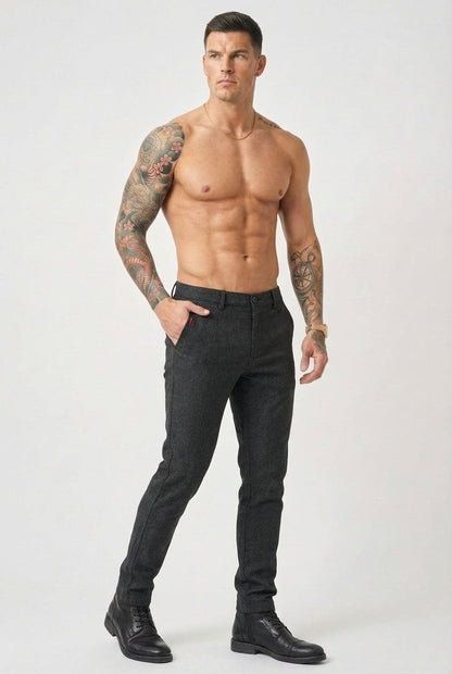 Luca Slim Fit Pants - Black