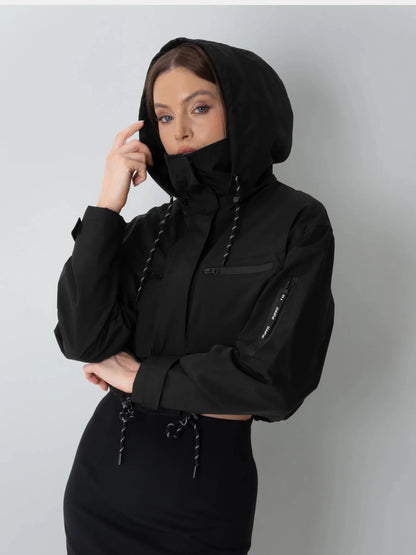 STM-TEX™ Elevated Cropped Hooded Rain Jacket
