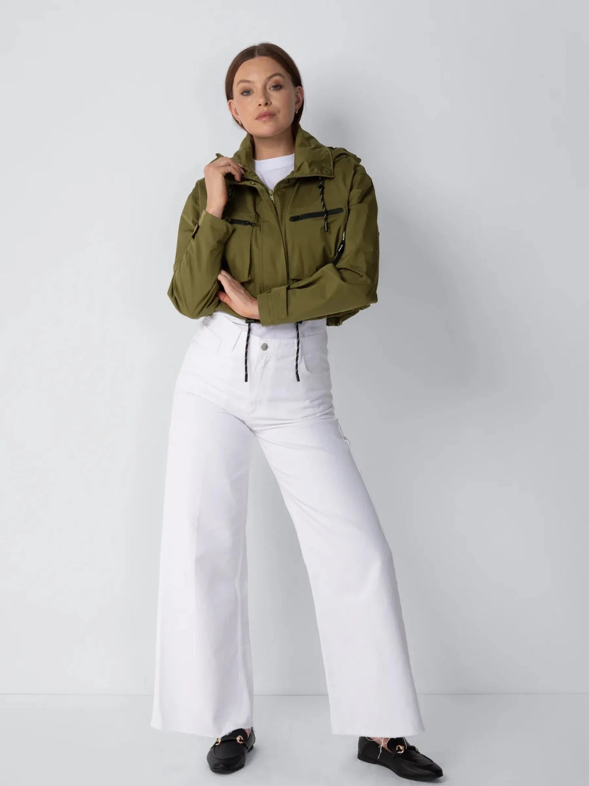 STM-TEX™ Elevated Cropped Hooded Rain Jacket
