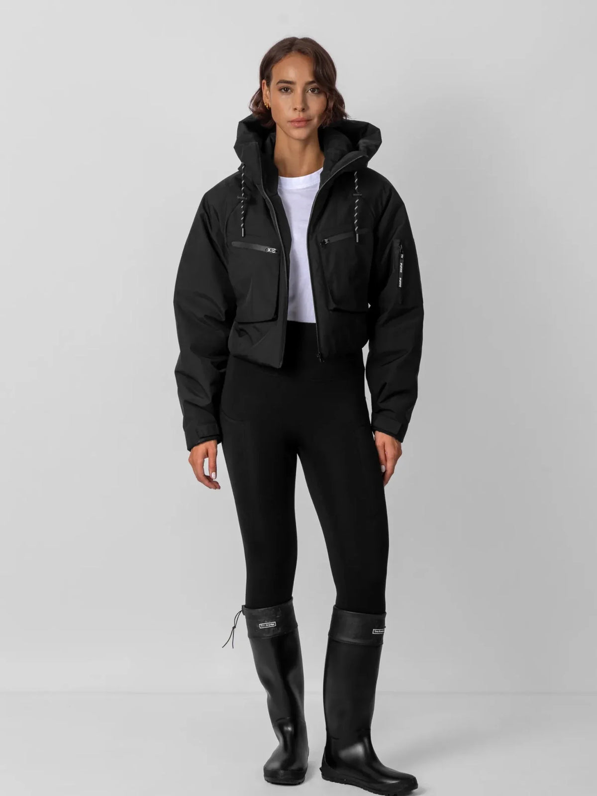 STM-TEX™ Elevated Cropped Hooded Rain Jacket