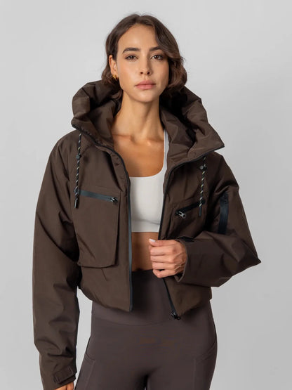 STM-TEX™ Elevated Cropped Hooded Rain Jacket