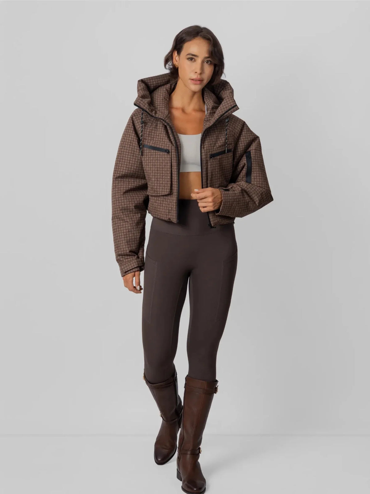 STM-TEX™ Elevated Padded Cropped Hooded Rain Jacket
