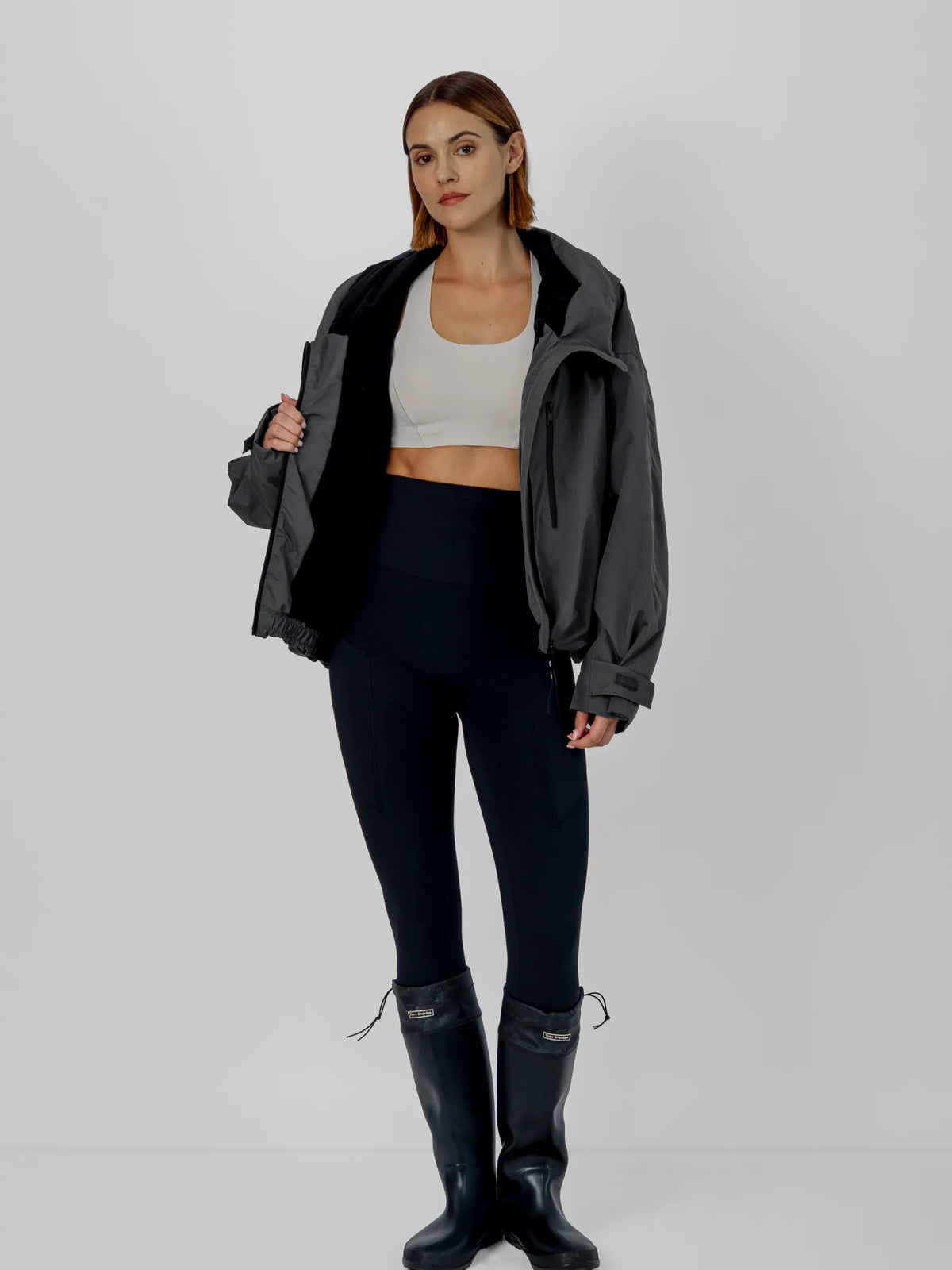 STM-TEX™ Fleece Lined One Size Short Oversized Rain Jacket