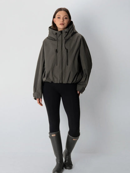 STM-TEX™ Fleece Lined One Size Short Oversized Rain Jacket