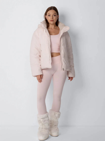 OlympLondon™ Classic Short Detachable Hooded Puffer Jacket