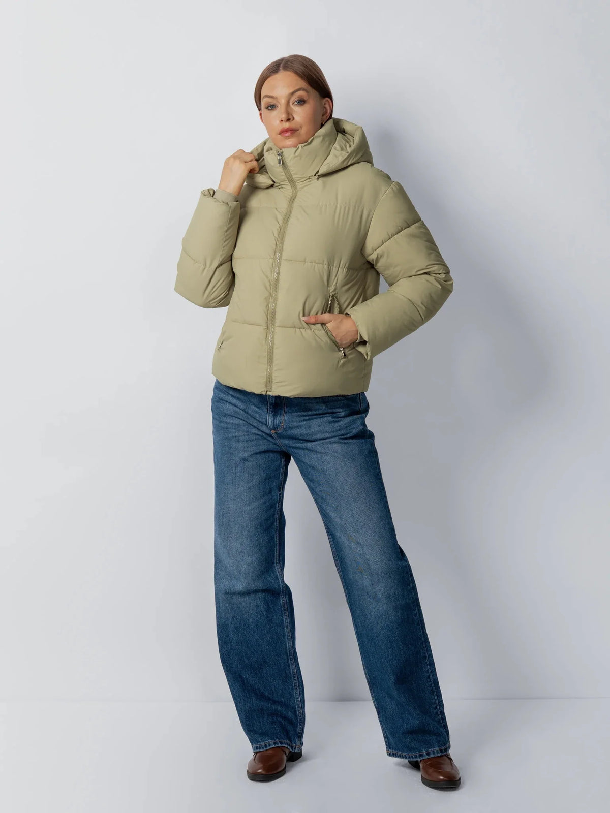 OlympLondon™ Classic Short Detachable Hooded Puffer Jacket